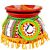 Designer Clay Pot for Puja Decoration -small