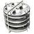 Komal Stainless Steel Multi Set 3 in 1 Multi Purpose 12 Plates Stand