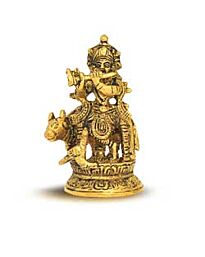 Idole en métal en laiton - Muralidhar Krishna