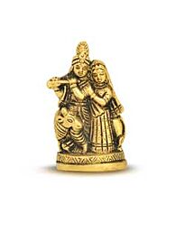 Idol aus Messingmetall - Radha-Krishna