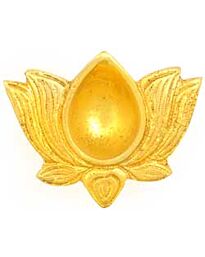 Brass Metal Diya - Lotus