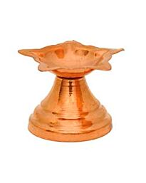 Copper Metal Diya (Five Point Star)