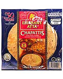 Elephant Atta (wheat flour) Chapati, 8pcs