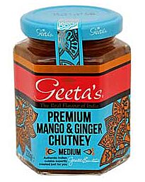 Geeta's Premium Mango & Ginger Chutney Medium, 230g