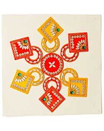 Kundan Rangoli – Kreise und Quadrate (verschiedene Farben)
