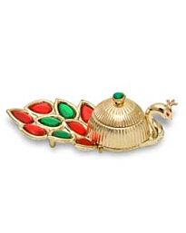 Minakari Kankavati - Boîte Paon Sindoor - AR148