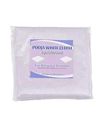 Cotton Pooja Cloth -White / Lilac, 80cm