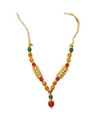 Pooja Garland - Pooja Mala for Idol, Om with Multi-coloured beads