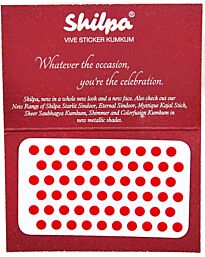 Shilpa Vive Sticker Kumkum- Round Bindi Stickers, Red - No 6