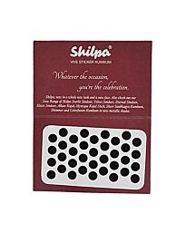 Shilpa Vive Sticker Kumkum- Round Bindi Stickers, Black No 5