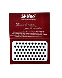 Shilpa Vive Sticker Kumkum- Round Bindi Stickers, Black No 6