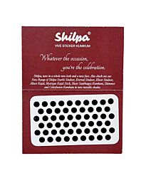 Shilpa Vive Sticker Kumkum- Round Bindi Stickers, Black No 7