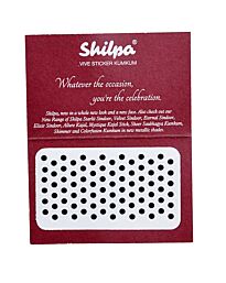Shilpa Vive Sticker Kumkum- ronde Bindi-stickers, zwart nr. 8