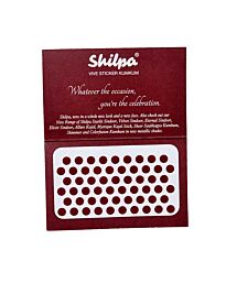 Shilpa Vive Sticker Kumkum- Round Bindi Stickers, Deep Red No 6