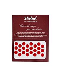 Shilpa Vive Sticker Kumkum- Round Bindi Stickers, Red - No 4
