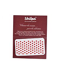 Shilpa Vive Sticker Kumkum- Round Bindi Stickers, Red - No 8