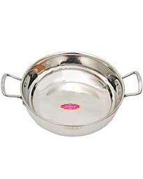 Stainless Steel Heavy Base Induction Kadhahi  23cm