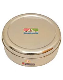 Stainless Steel Masala Box - Double Lid 20cm
