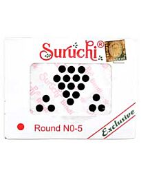 Suruchi Bindi Stickers Black- Round (No 5)