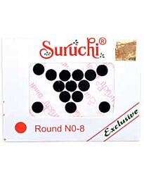 Suruchi Bindi Stickers Black- Round (No 8)