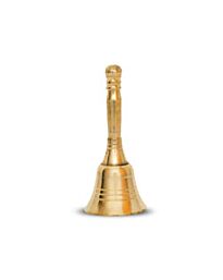 Brass Puja Bell – Traditional Plain Design 10cm