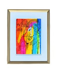 Handgemachtes abstraktes Ganpati-Gemälde - 40x30cm