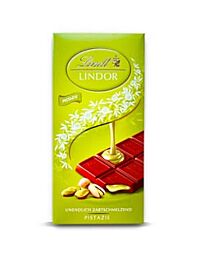 Lindt LINDOR Milk Chocolate with Pistachio Filling, 100g