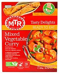 Curry de légumes mélangés MTR (plats cuisinés), 300g