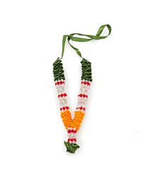 Puja Garland – Green, White & Orange (12cm)
