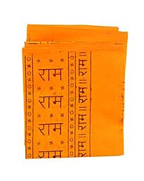 Ramnami Pooja Shawl -Saffron, 185cm