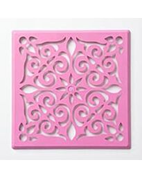 Rangoli Stencil – Classic Floral Pattern, Square, Pink