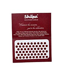 Shilpa Vive Sticker Kumkum - autocollants ronds Bindi, Deep Red No. 6