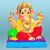 Eco-Friendly 8 Inch Clay Ganpati Idol in red Dhoti – Lord Ganesha Murti for Ganesh Chaturthi (ST02)