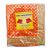 Hindu Puja Chunri - Orange with Big Golden Dots -small