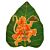 Paper Sticker Lord Hanuman on Peepal Leaf -small