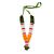Green white and orange puja garland 12cm for mandir and festival use