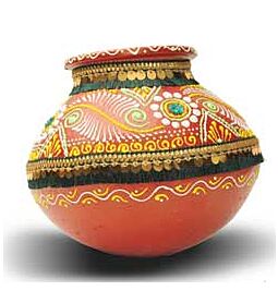 Clay Hand-Decorated Matka Pot- DCP28