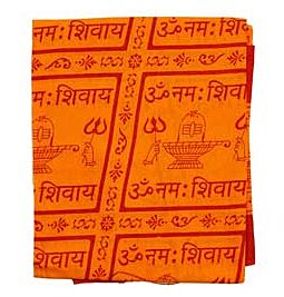 Achetez Châle Pooja - Safran avec Om Namah Shivay, 150cm en ligne – avec Ekirana pour juste 10,99 € /