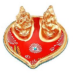 Shop Designer Clay Diya, Lakshmi-Ganesh, single piece online – with Ekirana for Just €17.99 /