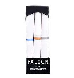Falcon Men's Striped Handkerchief -set of 3