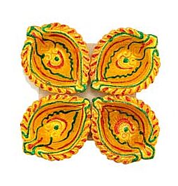Shop Designer Clay Diya, Gouden Bladeren-vorm (FD-34), 4 st online – met Ekirana voor alleen maar € 5,99 /