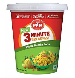MTR Instant Khatta Meetha Poha - 3 Minutes Breakfast, 80g