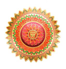 Shop Paper Rangoli Circular Sticker Charan Paduka on Flower - Extra Large online – with Ekirana for Just €12.99 /