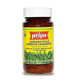 Shop Priya Gongura Pickle without Garlic, 300g online – met Ekirana voor alleen maar € 3,15 /