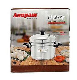 Kaufen Sie Anupam Kochtopf aus Edelstahl (mit Dhokla-Formen) - geeignet für Induktion online ein –mit Ekirana für nur 51,99 € /