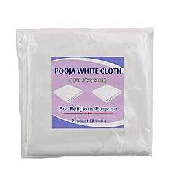Achetez Tissu Pooja en coton - Blanc, 85 cm en ligne – avec Ekirana pour juste 4,25 € /