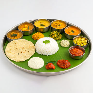Vibrant and Bold Thali with Pickle Bowl