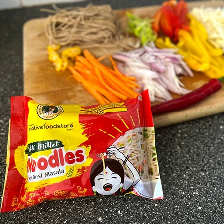 native food store multi millet noodles for veg hakka noodles